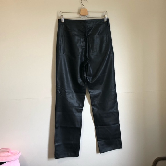 AG Alexxis Black Vegan Leather Pants - Picture 7 of 9